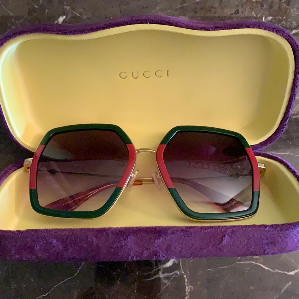 Gucci women’s 56mm geometric sunglasses